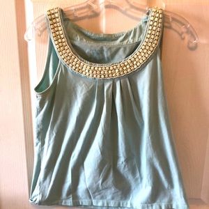 Talbots Beaded Neckline Top